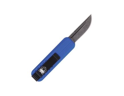 CobraTec Knives California OTF Knife Drop Point, Blue - CALI928SBBLUDNS