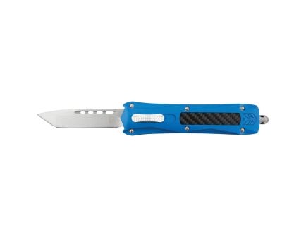 CobraTec Knives Queen Cobra OTF Knife Tanto, Blue - BLUQCTNS