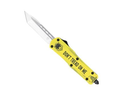 CobraTec Knives FS-3 Don't Tread On Me Medium OTF Knife Tanto, Yellow - MDTOMFS-3TNS
