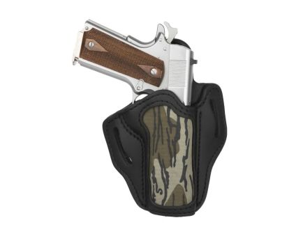 1791 Gunleather Optic Ready 1911 Leather OWB Holster Right 01, Mossy Oak/Stealth Black - MOBH1SBLR