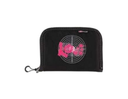 Girls with Guns Love Polyester Pistol Case - 10", Black, Stylish Firearm Protection - 9075