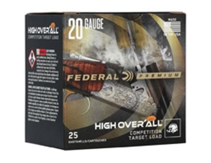 Federal Premium High Over All 20 Gauge 2.75" #8 Shot Ammo - 0.87 oz - 25rds - HOA20H8