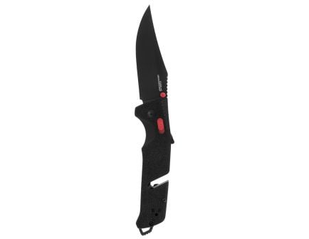 SOG Knives Trident AT Folding Knife Clip Point, Black/Red - SOG11-12-01-41