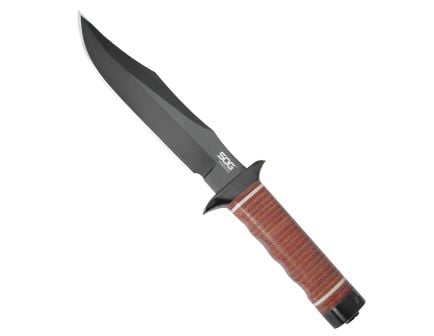 SOG Knives Bowie 2.0, Fixed Blade Knife, Clip Point, Brown - SOGS1T-L