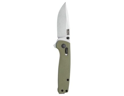 SOG Knives Terminus XR Folding Knife Clip Point, Olive Drab/Stonewash - SOGTM1022-BX
