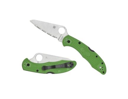 Spyderco Salt 2 Green Spyderedge Clip Point Folding Knife - C88FSGR2