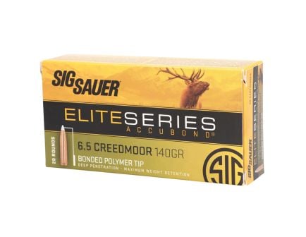Sig Sauer Elite 6.5 Creedmoor 140 gr Ammo Nosler AccuBond - 20rds - E65CMAB14020