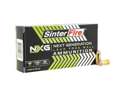 SinterFire Next Generation .40 S&W 125 gr Ammo Lead-Free Ball - 50rds - SF40125NXG