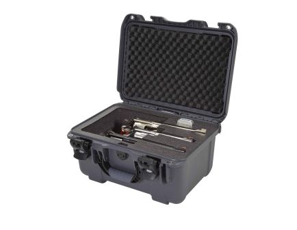 Nanuk 918 NK-7 Resin 2 UP Medium Revolver Case - Graphite Finish with Cubed Foam - 918-REV07
