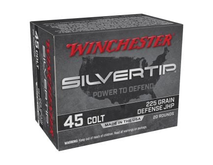 Winchester Silvertip Defense .45 Long Colt 225 gr Ammo JHP - 20rds - W45CST