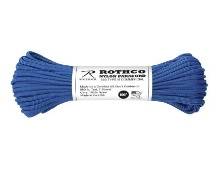 Rothco Nylon Paracord Type III 550 Lb - Royal Blue, 100