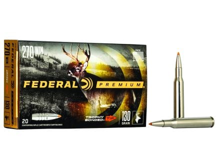 Federal Premium .270 Winchester 130gr Trophy Bonded Tip Ammo, 20rds