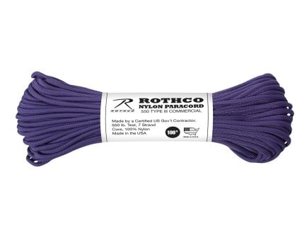 Rothco Nylon Paracord Type III 550 Lb - Purple, 100