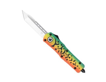 CobraTec Knives FS-3 Fishing Lure Medium OTF Knife Tanto, Green - MFLGNFS-3TNS