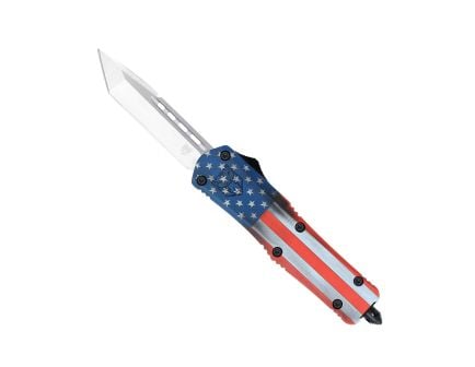 CobraTec Knives FS-3 American Flag Medium OTF Knife Tanto - MCUSAFS-3TNS