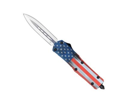 CobraTec Knives FS-3 American Flag Medium OTF Dagger Knife Patriotic Elegance - MCUSAFS-3DAGNS