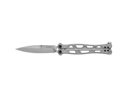Kershaw Moonsault Butterfly Knife, Silver Spear Point for Elegant Flipping Action - 5050