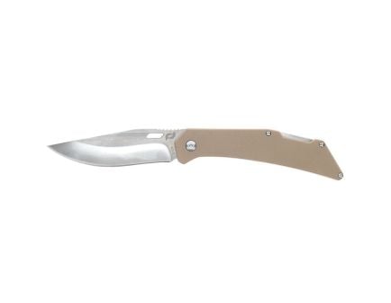 Schrade Slingshot Folding Knife Recurve Clip Point, Tan - 1159301