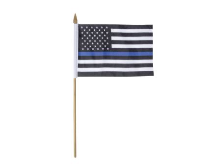 Rothco Thin Blue Line Stick Flag