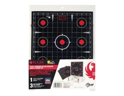 Ruger 10/22 Splash Adhesive Target Kit, Black/Red, 3 Pack - 28001