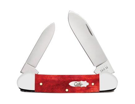 Case Canoe Pocket Folding Knife Spear/Pen, Red - 11326