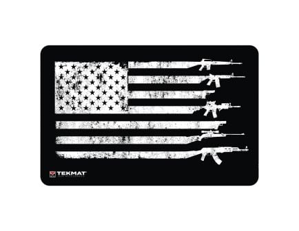 TEKMAT USA Gun Flag 42" x 25" x 0.13" Door Mat, Black/White
