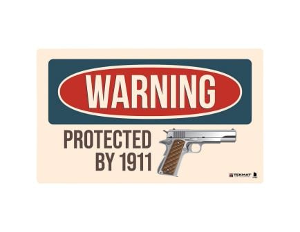 TEKMAT Warning Protected By 1911 42" x 25" x 0.13" Door Mat