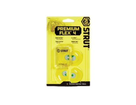 HS Strut Premium Flex-4 4-Piece Diaphragm Turkey Mouth Call, Yellow