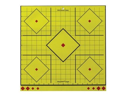 Birchwood Casey Long Range Sight-In Target 17.75" x 17.75", Yellow