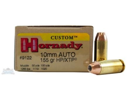 Hornady .10mm Auto 155gr HP XTP Custom Pistol Ammunition 20rds - 9122