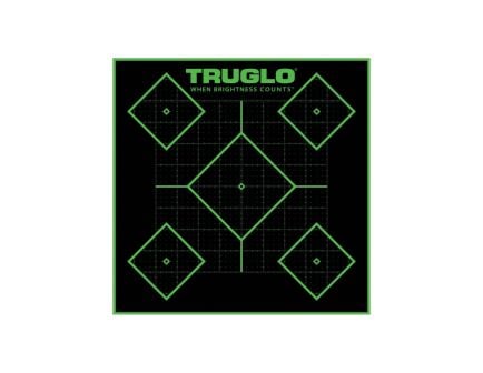 TruGlo Tru-See 5-Diammond Target 12" x 12", Black/Green