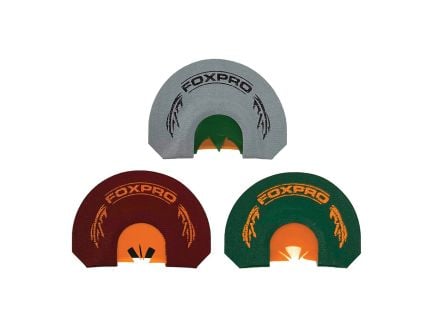 FoxPro Turkey Diaphragm Mouth Call Combo, Gray/Green/Red
