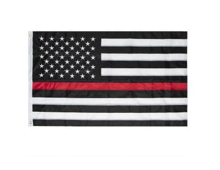 Rothco Deluxe Thin Red Line Flag - 3 X 5