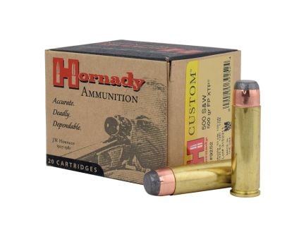 Hornady .500 S&W Magnum 500gr InterLock Flat Point XTP Custom Pistol Ammunition 20rds - 9252