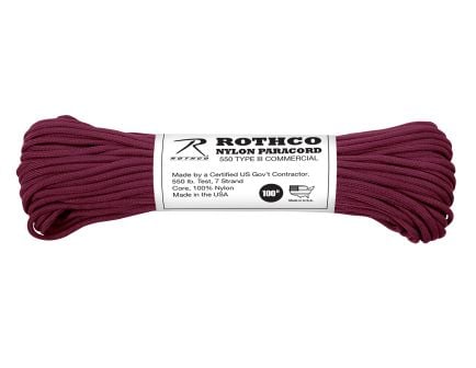Rothco Nylon Paracord Type III 550 Lb - Burgundy, 100
