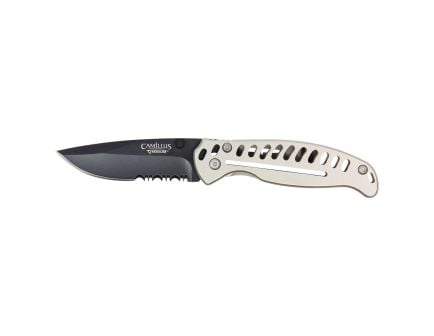 Camillus EDC3 Folding Drop Point Knife, Silver - CAM-19166