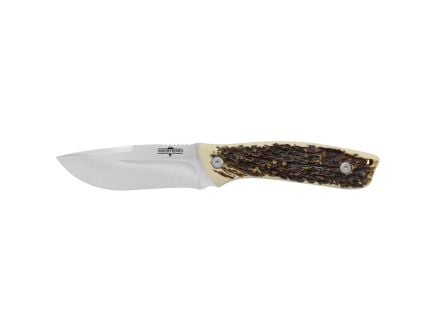 Camillus Western Crosstrail Fixed Blade Drop Point Knife, Stag Antler - CAM-19246