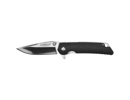 Camillus TRC Folding Drop Point Knife, Black - CAM-19814