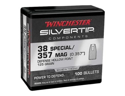 Winchester .38 Special HP Pistol Bullet, 125 gr 0.357" 100rds