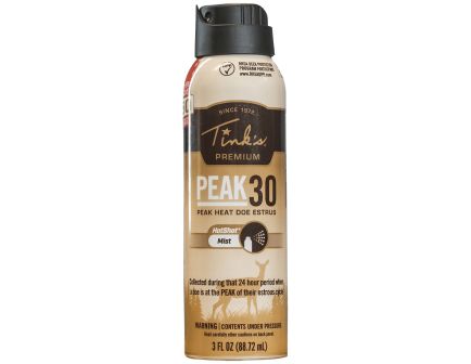 Tink's PEAK30 Premium Doe Estrus Hot Shot Deer Urine Mist, 3 oz Can