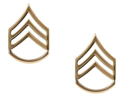 Rothco Staff Sergeant Polished Insignia - Gold