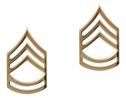 Rothco Sergeant First Class Polished Insignia Pin - Gold