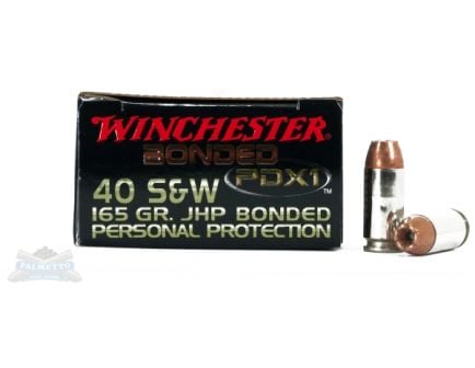 Winchester 40 S&W 165gr PDX1 Pistol Ammunition 20rds - S40SWPDB