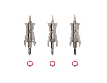 Rage Black Trypan 1.75"/100 gr Shock Collar Broadhead, Silver Pack of 3