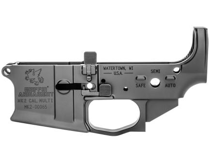 Griffin Armament MK2 Stripped Lower Receiver, Black - MK2AL