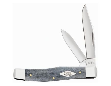 Case Cutlery Gray Smooth Bone Medium Jack Folding Knife Clip Point/Pen, Gray