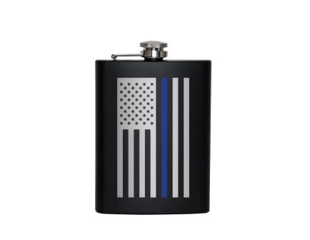 Rothco Stainless Steel Thin Blue Line Flag Flask