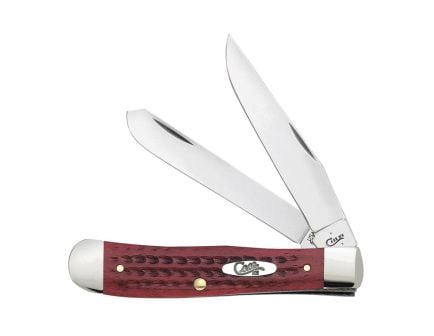 Case Pocket Worn Folding Knife Clip Point/Spey, Old Red