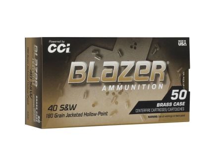 CCI Blazer Brass .40 S&W 180 gr JHP 50rds