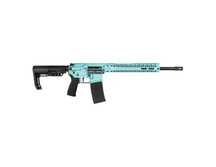 Black Rain Ordnance Fusion Series .223 Rem/5.56 Semi-Automatic AR-15 Rifle, Cerakote Turquoise Battleworn - BRO-FUSION-TBB